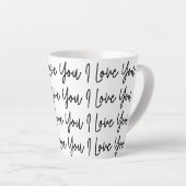 Valentijnsdag Simple Modern I Love You Latte Mok (Rechterhoek)