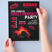 Valentijnsdag Singles-bewustzijnsfeest Flyers (Hand)