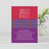 Valentijnsdag Singles Party Invitation Kaart (Staand voorkant)