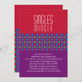 Valentijnsdag Singles Party Invitation Kaart (Voorkant / Achterkant)