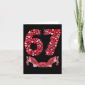 Valentijnsdag Six Seven 67 Grappige Meme 6 7 Valen Kaart (Voorkant)