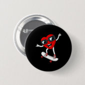 Valentijnsdag Skateboarden Boys Kind T Ronde Button 5,7 Cm (Voorkant /achterkant)