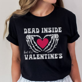 Valentijnsdag Skeleton, Funny Gothic Valentijn T T-shirt