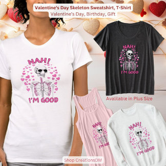 Valentijnsdag Skeleton Sweatshirt, T-shirt
