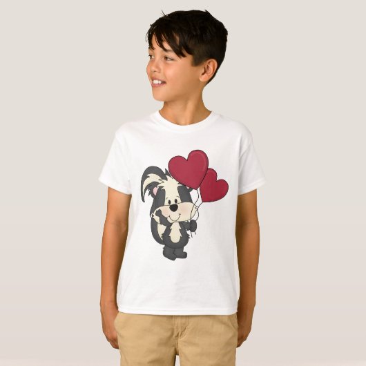 Valentijnsdag Skunk t-shirt (Voorkant volledig)