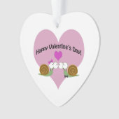 Valentijnsdag slakken ornament (voorkant)