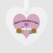 Valentijnsdag slakken ornament (voorkant)