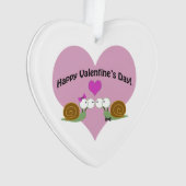 Valentijnsdag slakken ornament (voorkant)