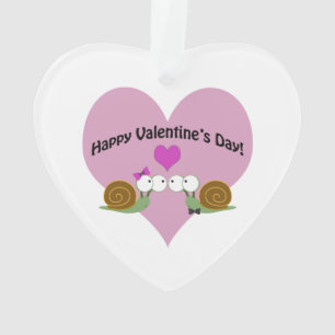 Valentijnsdag slakken ornament
