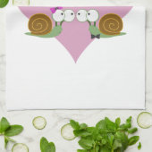 Valentijnsdag slakken theedoek (Gevouwen)