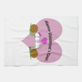 Valentijnsdag slakken theedoek (Horizontaal)