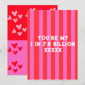 Valentijnsdag, slechts één kaart voor mij (Voorkant / Achterkant)