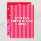 Valentijnsdag slechts één voor me kaart (Voorkant / Achterkant)