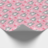 Valentijnsdag Sleuf met hartkloppingen Cadeaupapier (Hoek)