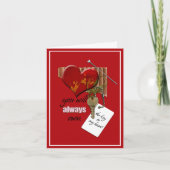 Valentijnsdag sleutel tot mijn hart roze kaart (Voorkant)