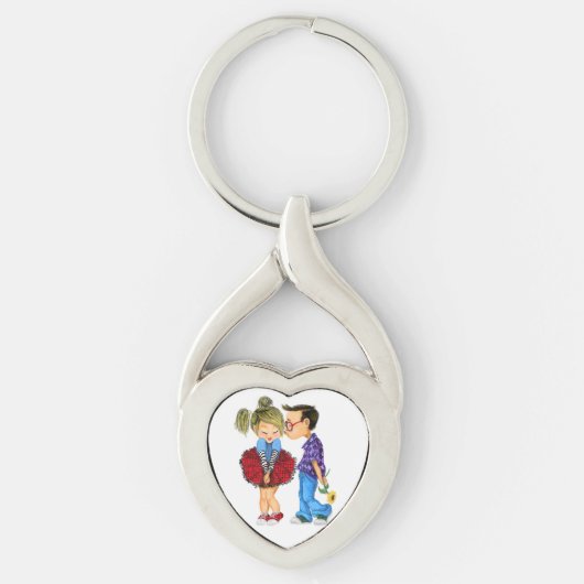 Valentijnsdag Sleutelhanger Gift Romantic Couple K (Voorkant)