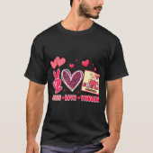 Valentijnsdag SLP Spraak Patholoog Peace Love V T-shirt (Voorkant)