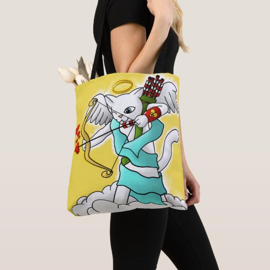 Valentijnsdag sneeuw Witte kookplaat Tote Bag (Dichtbij)