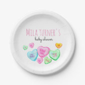 Valentijnsdag Snoep baby shower bord (Voorkant)