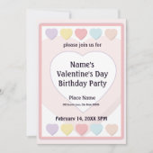 Valentijnsdag Snoep Birthday Party Invitation Kaart (Voorkant)