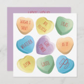 Valentijnsdag snoep gesprekspartner feestdagenkaart (Voorkant / Achterkant)