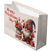 Valentijnsdag Snoep Gnome Groot Cadeauzakje (Voorkant Gekanteld)