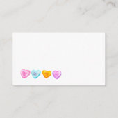Valentijnsdag snoep hardeerklep kaartje informatiekaartje (Achterkant)