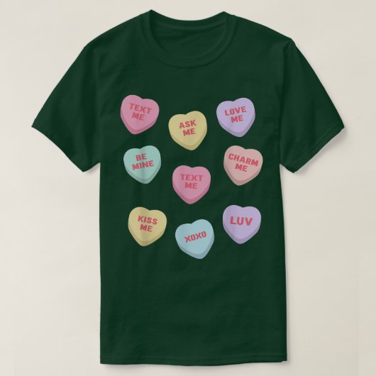  Valentijnsdag Snoep Hart 2104 T-shirt (Design voorkant)