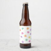 Valentijnsdag Snoep Hart Patroon Bier Etiket (Voorkant)