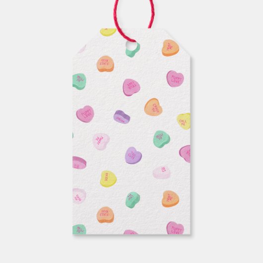 Valentijnsdag Snoep Hart Patroon Cadeaulabel (Achterkant)
