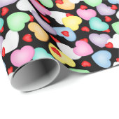 Valentijnsdag Snoep Hart Patroon Cadeaupapier (Rol Hoek)