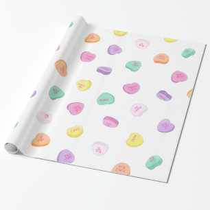 Valentijnsdag Snoep Hart Patroon Cadeaupapier
