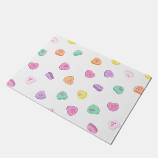 Valentijnsdag Snoep Hart Patroon Deurmat (Schuin)