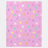 Valentijnsdag Snoep Hart Patroon Fleece Deken (Voorkant)
