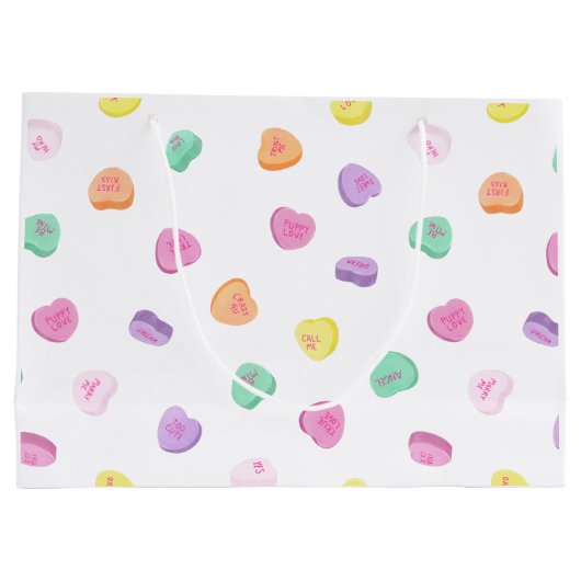 Valentijnsdag Snoep Hart Patroon Groot Cadeauzakje (Achterkant)