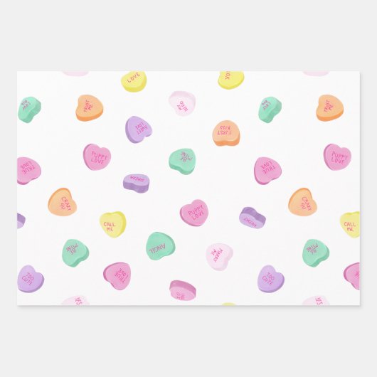 Valentijnsdag Snoep Hart Patroon Inpakpapier Vel (Voorkant 3)