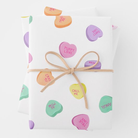 Valentijnsdag Snoep Hart Patroon Inpakpapier Vel (In situ)