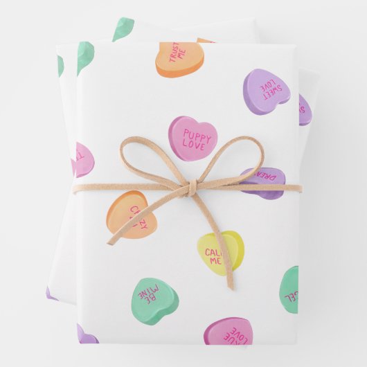 Valentijnsdag Snoep Hart Patroon Inpakpapier Vel (In situ)