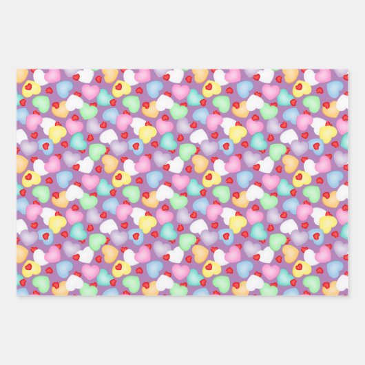 Valentijnsdag Snoep Hart Patroon Inpakpapier Vel (Voorkant 2)