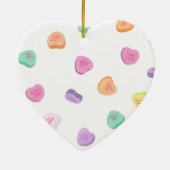 Valentijnsdag Snoep Hart Patroon Keramisch Ornament (Achterkant)
