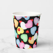 Valentijnsdag Snoep Hart Patroon Papieren Bekers (Achterkant)