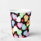 Valentijnsdag Snoep Hart Patroon Papieren Bekers (Rechts)