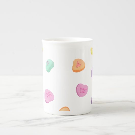 Valentijnsdag Snoep Hart Patroon Porselein Kop (Voorkant)