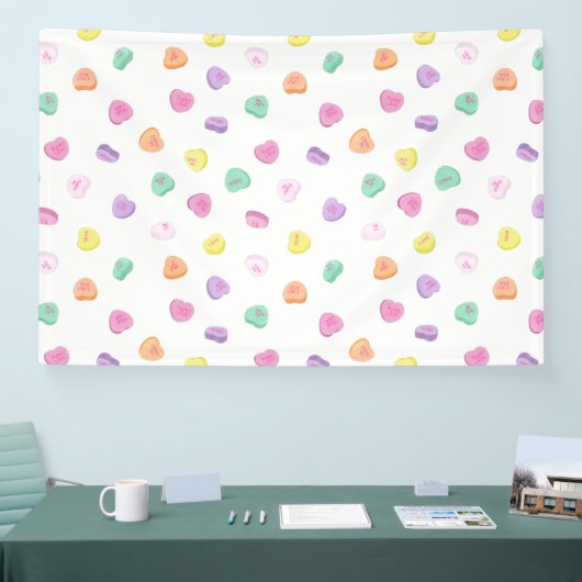 Valentijnsdag Snoep Hart Patroon Spandoek (Beurs)