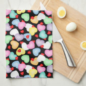 Valentijnsdag Snoep Hart Patroon Theedoek (Quarter Fold)