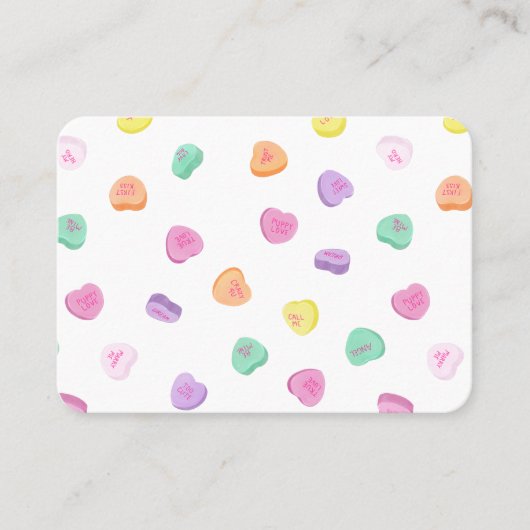 Valentijnsdag Snoep Hart Patroon Visitekaartje