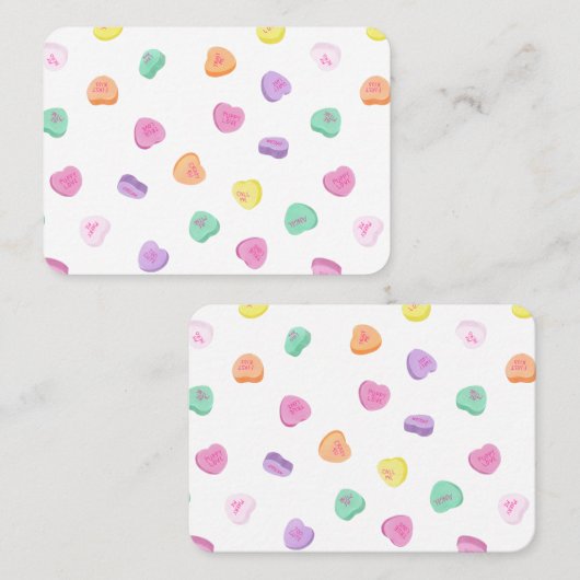 Valentijnsdag Snoep Hart Patroon Visitekaartje