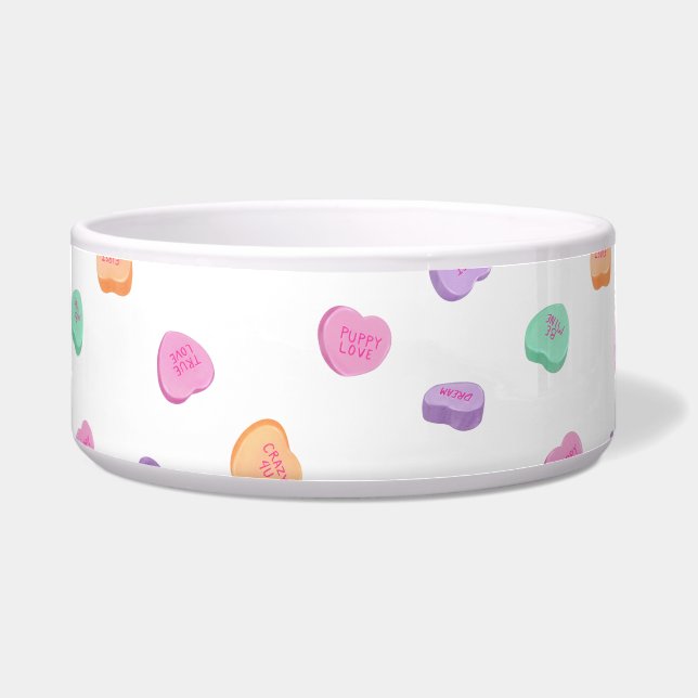 Valentijnsdag Snoep Hart Patroon Voerbakje (Voorkant)