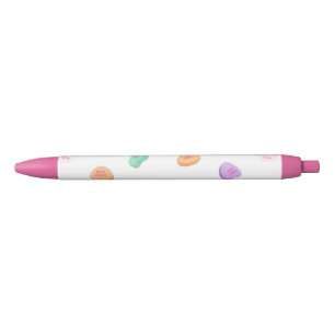 Valentijnsdag Snoep Hart Patroon Zwarte Inkt Pen