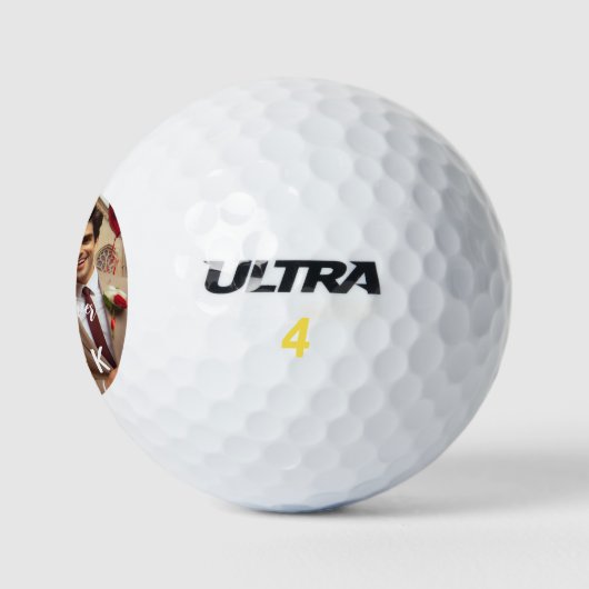 Valentijnsdag Snoep harten aangepaste foto Golfballen (Logo)